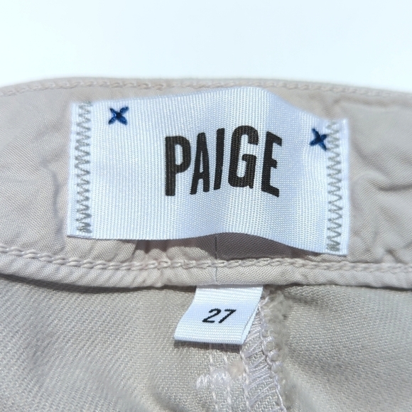 Paige Elson Mid Rise Slim Fit Soft Twill Trouser Jogger Pants Light Gray 27 - Picture 8 of 14